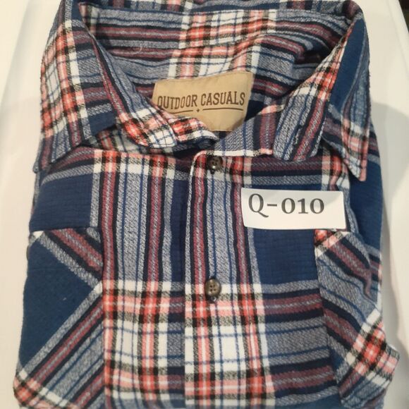 Outdoor Casuals Boys Size XXL Blue/Pink Plaid Button Up Flannel Long Sleeve - Picture 7 of 7